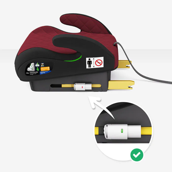 Grafika TOTICO TT-AX-01-04 przedstawiająca cechę: System ISOFIX i możliwość montażu pasami samochodowymi