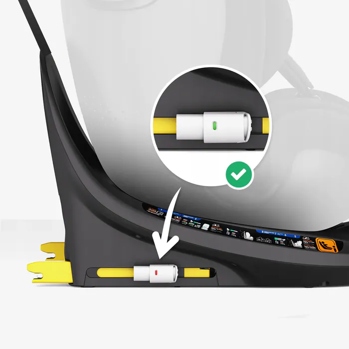 Grafika TOTICO TT-TV-01-01 przedstawiająca cechę: Stabilna baza ISOFIX z pasem Top Tether