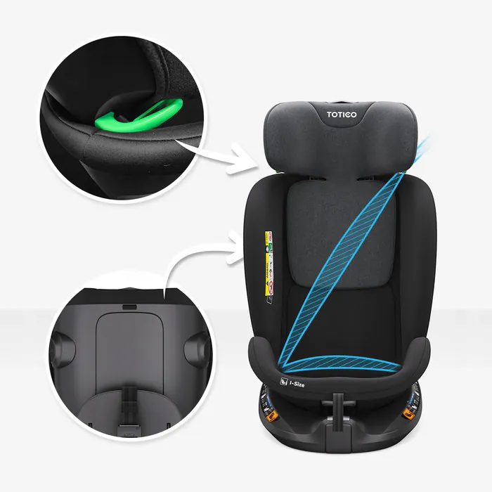 Grafika TOTICO TT-TV-01-02 przedstawiająca cechę: Montaż z użyciem pasów samochodowych